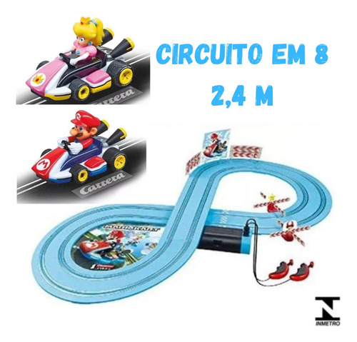 Autorama Super Mario Kart X Peach Carrera Pista2,4m Nintendo